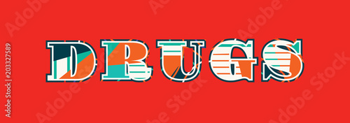 Drugs Concept Word Art Illustration