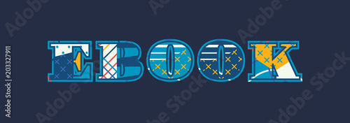 Ebook Concept Word Art Illustration