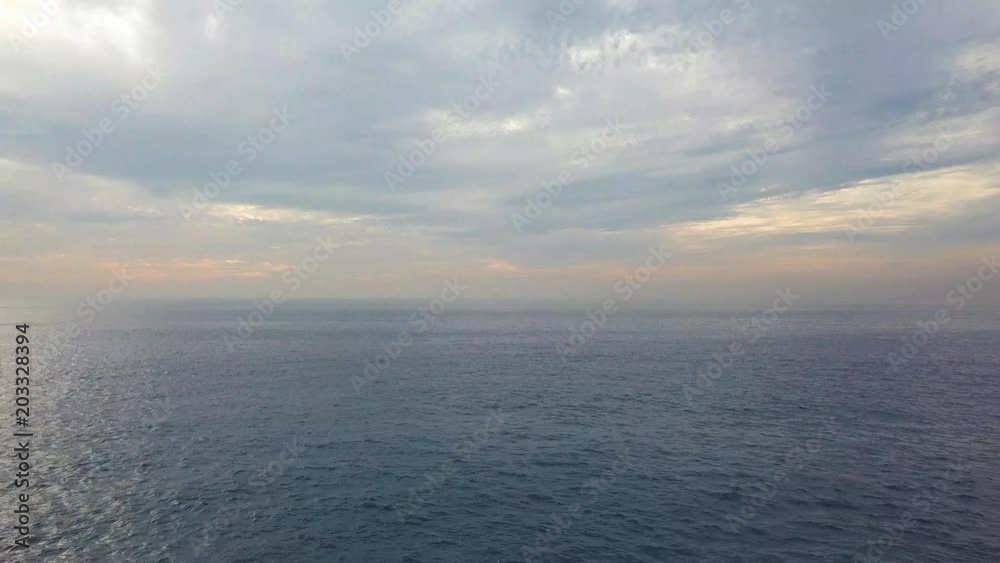 Drone over the Ocean ascending Drone over the Ocean ascending