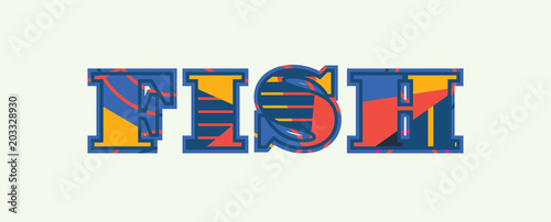 Fish Concept Word Art Illustration