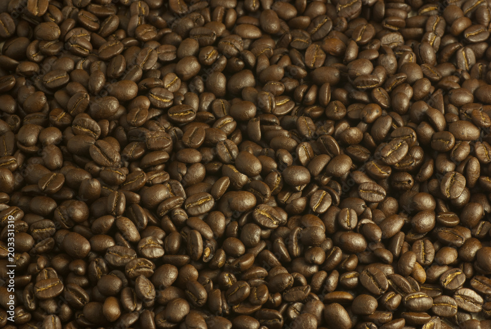 Fototapeta premium Brown coffee beans