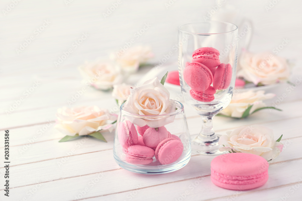 macarons or macaroons dessert sweet beautiful to eat