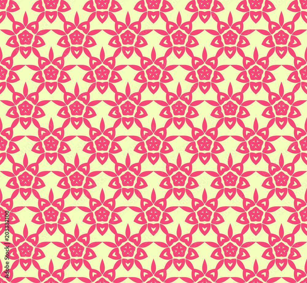 Vector floral seamless pattern, vector repeating texture backgro