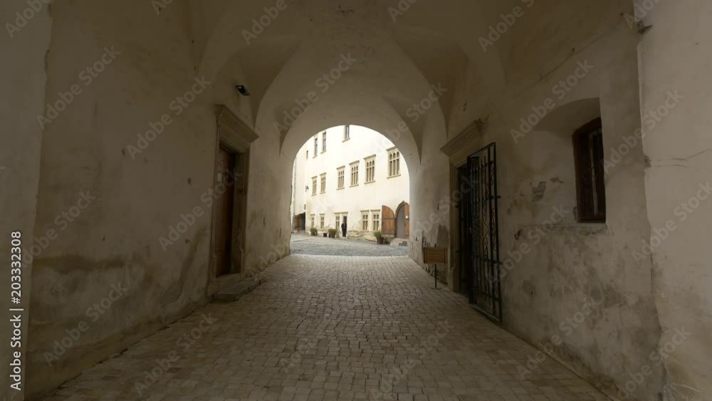 Corridor at the entrance to Fagaras fortress Corridor at the entrance to Fagaras fortress