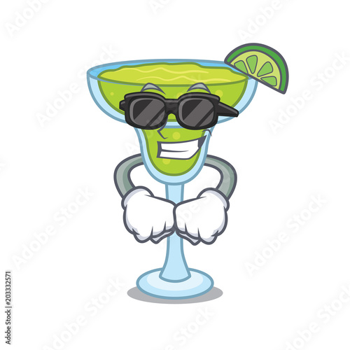 Super cool margarita character cartoon style
