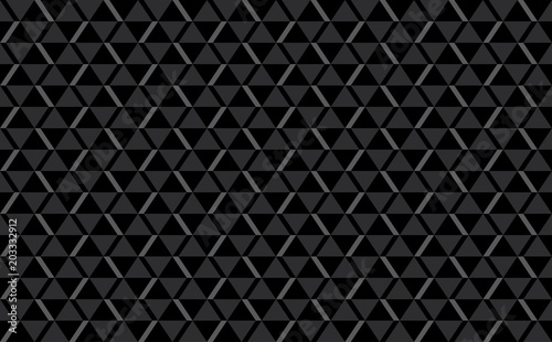 African Black and Charcoal Gray Geometric Seamless Vector Pattern Tile. Futuristic Fabric Texture. Ethnic Textile Print. Modern Tribal Background.