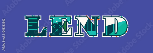 Lend Concept Word Art Illustration