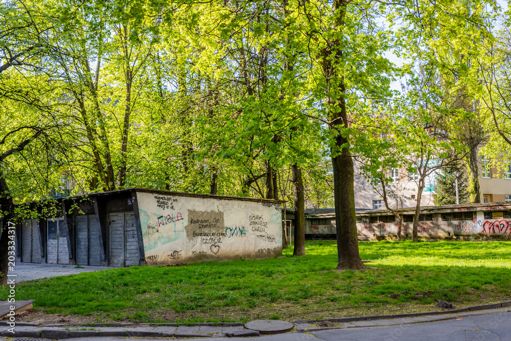 Dans la quartier de Nowa Huta à Cracovie