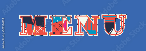 Menu Concept Word Art Illustration