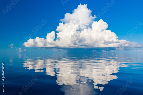 Beautiful white clouds over ocean, Maldives