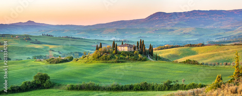 Beautiful spring landscape in Tuscany  Italy