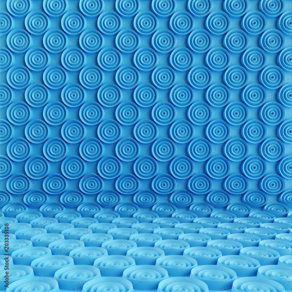 Obraz premium Blue circular background