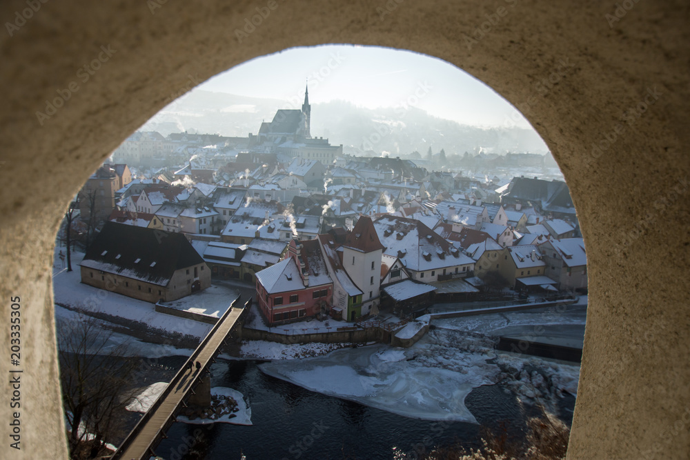 Fototapeta premium cesky krumlov in winter