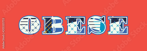 Obese Concept Word Art Illustration