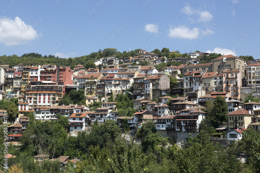 Veliko Tarnovo, Bulgaria - August 10, 2017: View of the residential quarter of the city