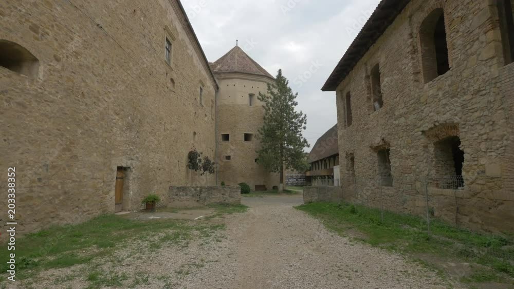 Alley inside Fagaras fortress Alley inside Fagaras fortress