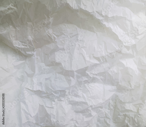A crumpled paper white color