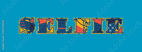 Selfie Concept Word Art Illustration
