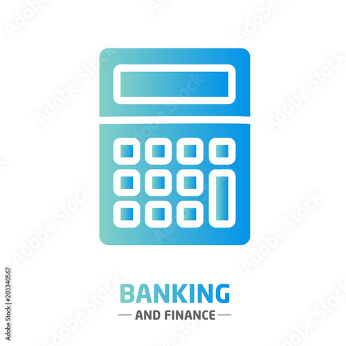 Shape design finance icon banking calculator