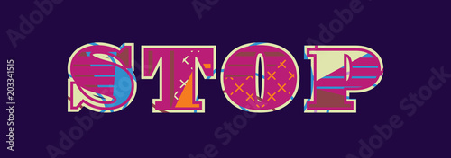 Stop Concept Word Art Illustration