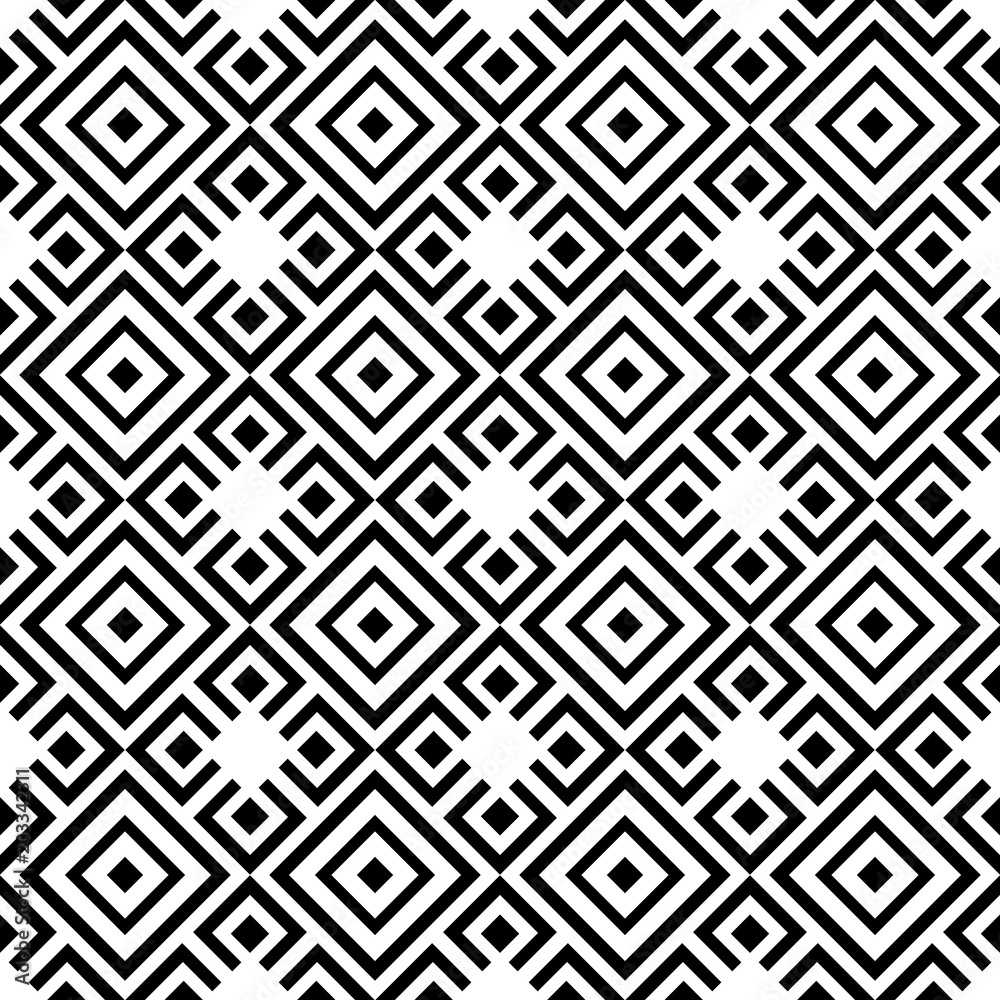 Seamless background with black and white squares for your designs. Modern vector ornament. Geometric abstract pattern Seamless background with black and white squares for your designs. Modern vector ornament. Geometric abstract pattern