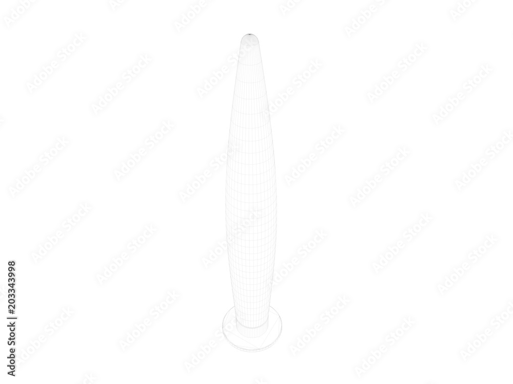 3d rendering of a blueprint lamp light holder isolate on a white background 3d rendering of a blueprint lamp light holder isolate on a white background