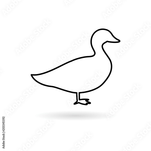 The silhouette of a goose or duck icon