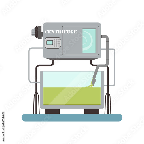 Centrifuge, equipment for olive oil production vector Illustration on a white background
