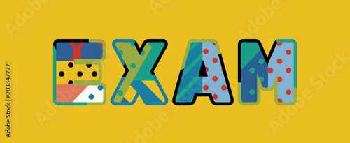 Exam Concept Word Art Illustration