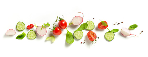 Papier peint photo Légumes Légumes frais de saison assortis  © Mara Zemgaliete