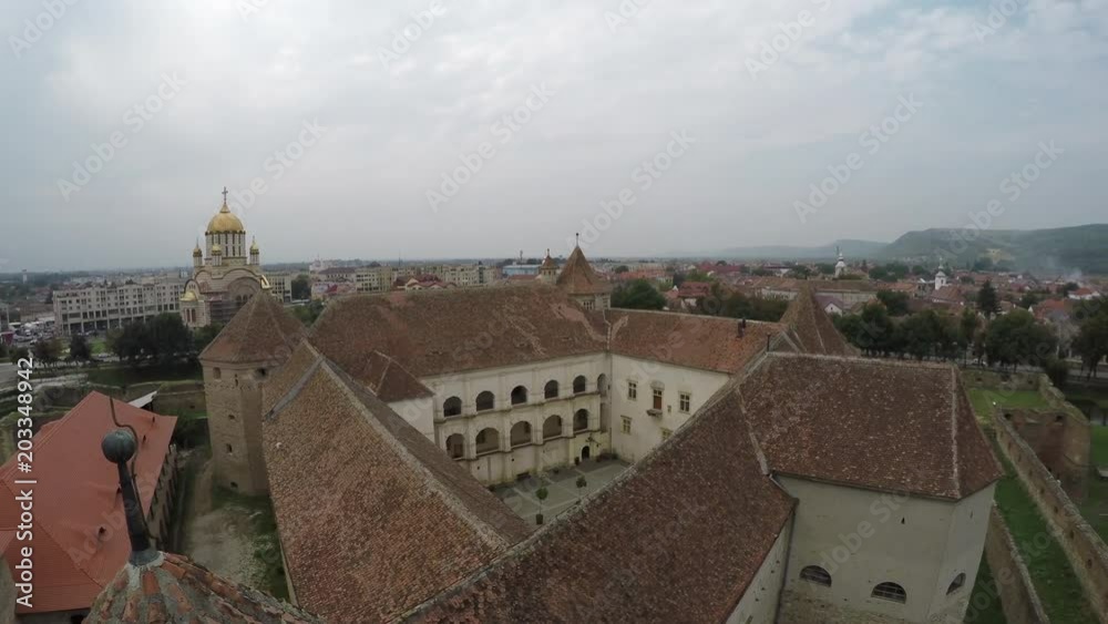 Aerial view of Fagaras Fortress Aerial view of Fagaras Fortress