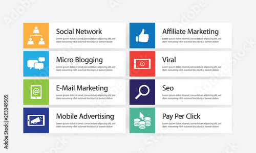 Web Marketing Infographic Icon Set