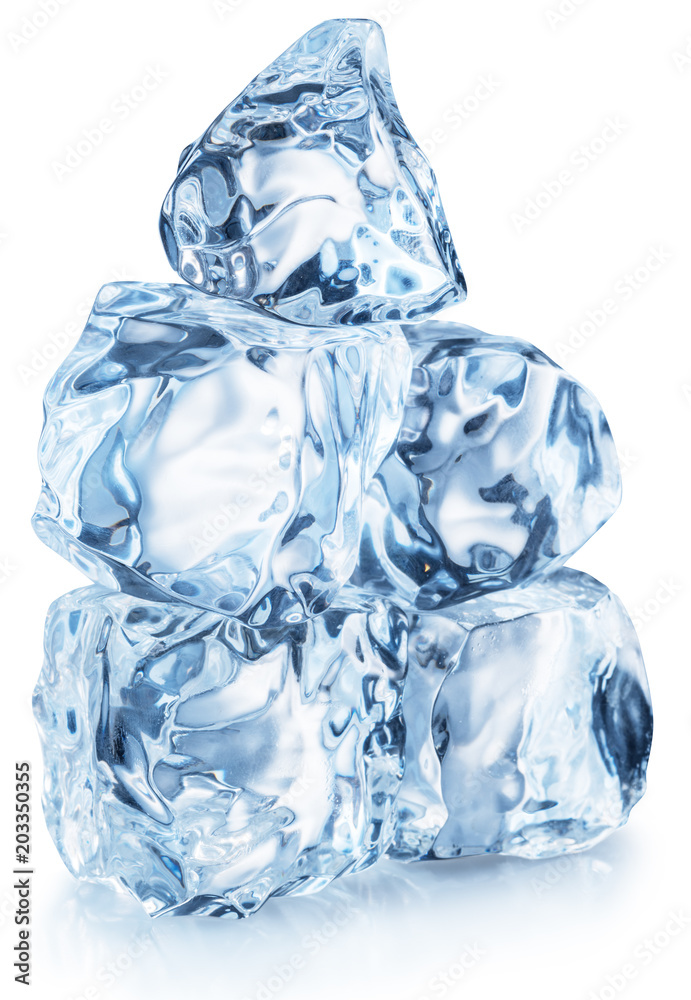 Ice cube pyramid. Clipping path. Ice cube pyramid. Clipping path.