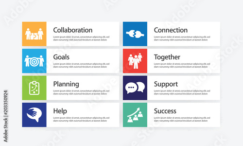 Teamwork Infographic Icon Set