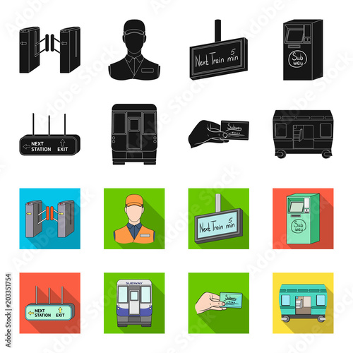 Transport, public, train and other web icon in black,flet style.Equipment, attributes, mechanism icons in set collection.