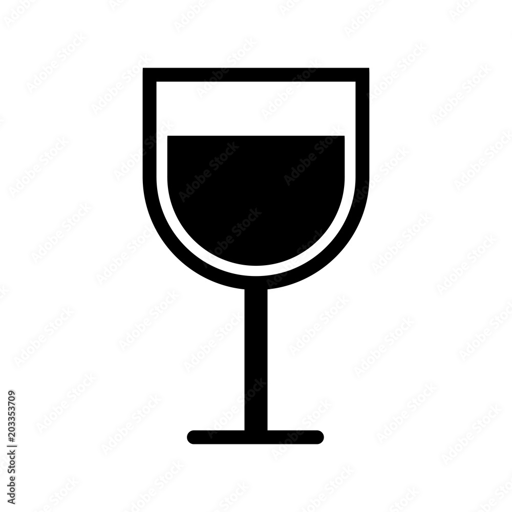 Wine glass. Vector icon Wine glass. Vector icon