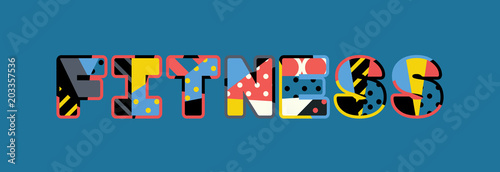 Fitness Concept Word Art Illustration