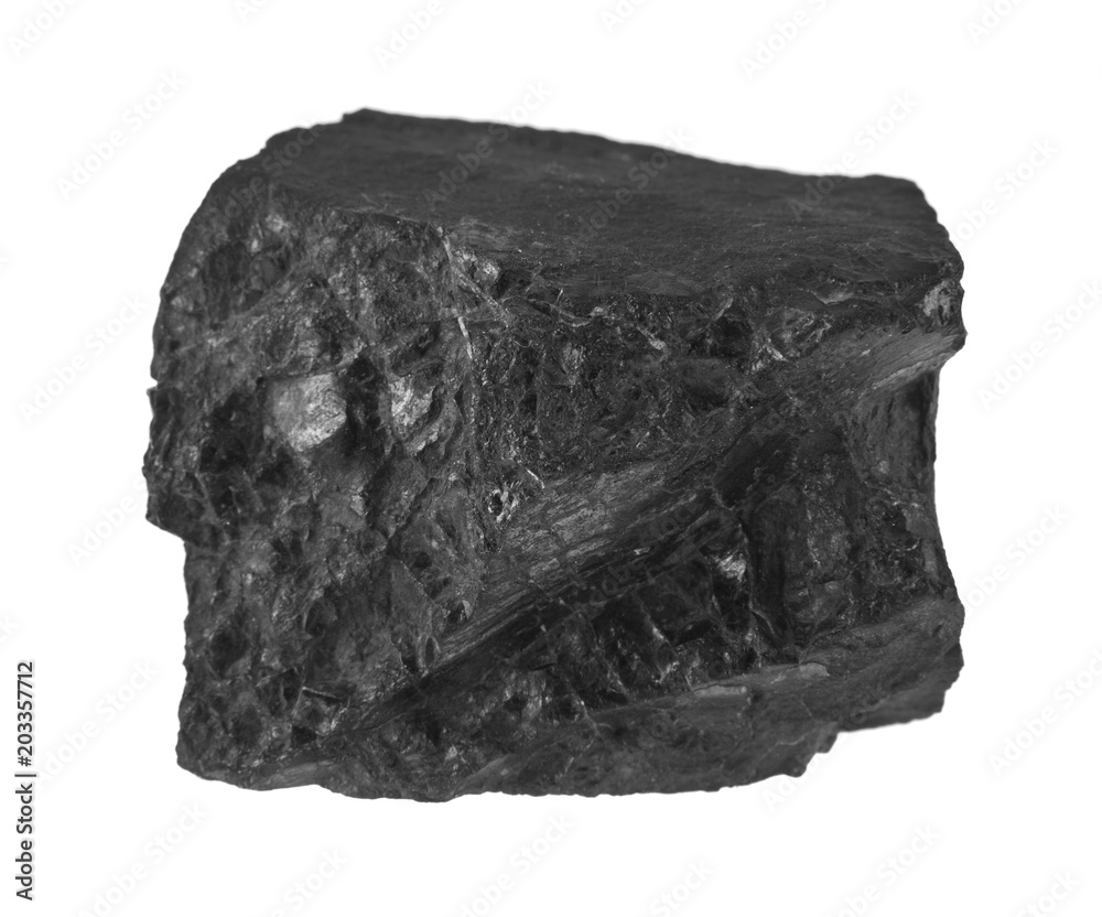 Obraz premium black coal isolated on white background