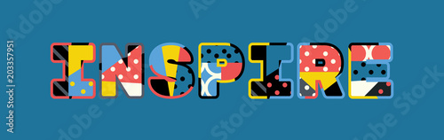 Inspire Concept Word Art Illustration