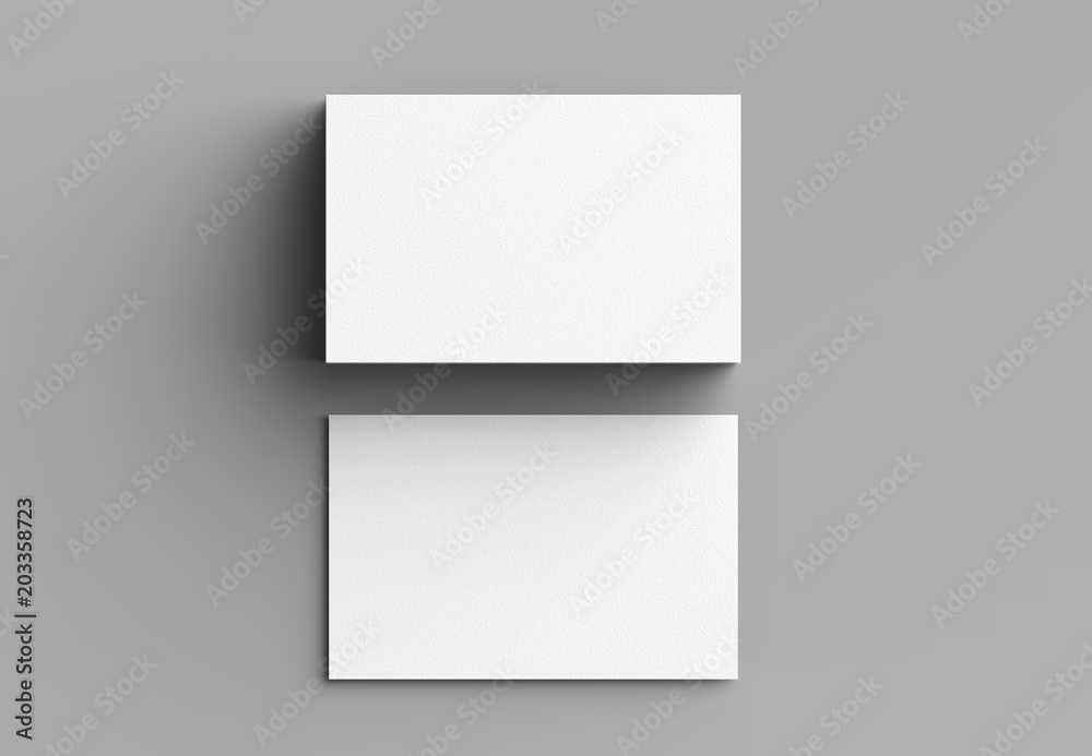 Business card mock up isolated on gray background. Horizontal. 3D illustrating. Business card mock up isolated on gray background. Horizontal. 3D illustrating.