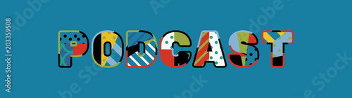 Podcast Concept Word Art Illustration