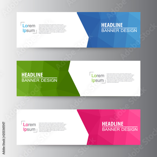 Abstract geometric vector Web banner design background, header Templates design.