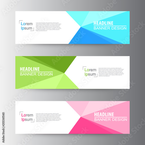 Abstract geometric vector Web banner design background, header Templates design.
