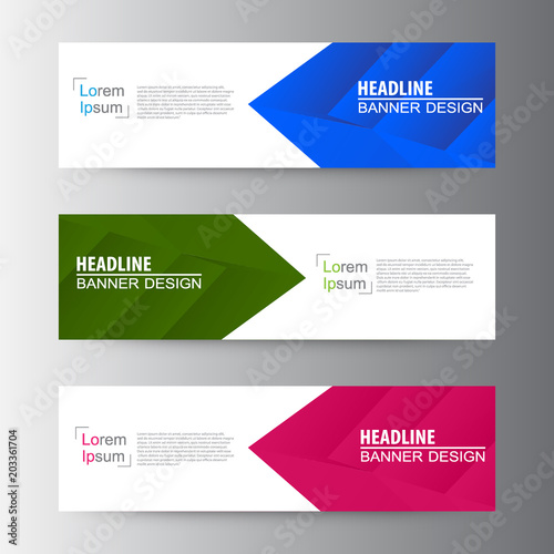 Abstract geometric vector Web banner design background, header Templates design.