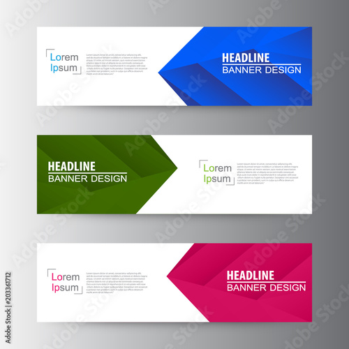 Abstract geometric vector Web banner design background, header Templates design.