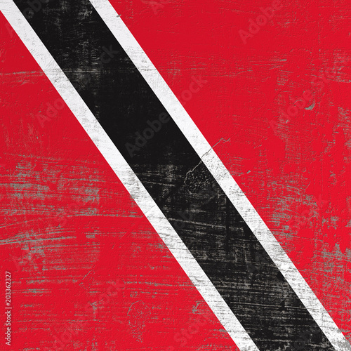 scratched Trinidad and Tobago flag