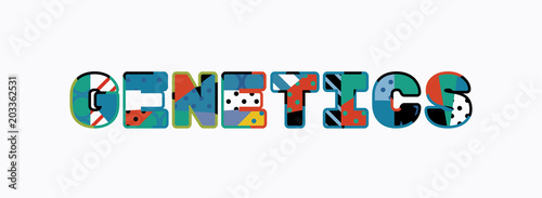 Genetics Concept Word Art Illustration