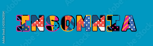 Insomnia Concept Word Art Illustration