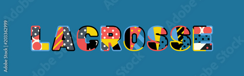 Lacrosse Concept Word Art Illustration