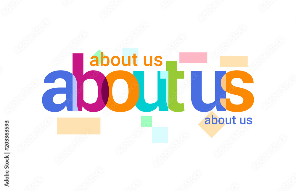 About Us Overlapping vector Letter Design About Us Overlapping vector Letter Design